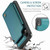 iPhone XR CaseMe C22 Card Slots Holder RFID Anti-theft Phone Case - Blue Green