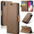 iPhone XS Max CaseMe 023 Butterfly Buckle Litchi Texture RFID Anti-theft Leather Phone Case - Brown