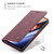 CaseMe-013 Multi-functional Retro Frosted Horizontal Flip Leather Case with Card Slot & Holder & Wallet OnePlus 7 - Wine Red