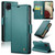 Samsung Galaxy A12 5G CaseMe 023 Butterfly Buckle Litchi Texture RFID Anti-theft Leather Phone Case - Pearly Blue