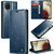 Samsung Galaxy A12 CaseMe 003 Crazy Horse Texture Leather Phone Case - Blue