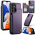 Samsung Galaxy A14 CaseMe C22 Card Slots Holder RFID Anti-theft Phone Case - Purple