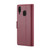 Samsung Galaxy A20/A30/M10s CaseMe 023 Butterfly Buckle Litchi Texture RFID Anti-theft Leather Phone Case - Wine Red