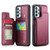 Samsung Galaxy A23 CaseMe C22 Card Slots Holder RFID Anti-theft Phone Case - Wine Red