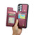 Samsung Galaxy A23 CaseMe C22 Card Slots Holder RFID Anti-theft Phone Case - Wine Red