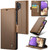 Samsung Galaxy A32 5G / M32 5G CaseMe 023 Butterfly Buckle Litchi Texture RFID Anti-theft Leather Phone Case - Brown