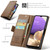 Samsung Galaxy A32 5G / M32 5G CaseMe 023 Butterfly Buckle Litchi Texture RFID Anti-theft Leather Phone Case - Brown