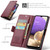 Samsung Galaxy A32 5G / M32 5G CaseMe 023 Butterfly Buckle Litchi Texture RFID Anti-theft Leather Phone Case - Wine Red
