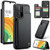 Samsung Galaxy A33 5G CaseMe C22 Card Slots Holder RFID Anti-theft Phone Case - Black