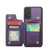 Samsung Galaxy A33 5G CaseMe C22 Card Slots Holder RFID Anti-theft Phone Case - Purple