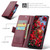 Samsung Galaxy A30s / A50s / A50 CaseMe 023 Butterfly Buckle Litchi Texture RFID Anti-theft Leather Phone Case - Wine Red