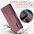 Samsung Galaxy A30s / A50s / A50 CaseMe 023 Butterfly Buckle Litchi Texture RFID Anti-theft Leather Phone Case - Wine Red