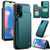 Samsung Galaxy A30s/A50s/A50 CaseMe C22 Card Slots Holder RFID Anti-theft Phone Case - Blue Green