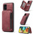 Samsung Galaxy A51 4G CaseMe C20 Multifunctional PC + TPU Protective Case with Holder & Card Slot & Wallet - Dark Red