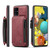 Samsung Galaxy A51 4G CaseMe C20 Multifunctional PC + TPU Protective Case with Holder & Card Slot & Wallet - Dark Red