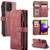 Samsung Galaxy A52 5G / 4G CaseMe-C30 PU + TPU Multifunctional Horizontal Flip Leather Case with Holder & Card Slot & Wallet & Zipper Pocket - Red
