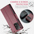 Samsung Galaxy A52/A52s 5G CaseMe 023 Butterfly Buckle Litchi Texture RFID Anti-theft Leather Phone Case - Wine Red