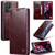 Samsung Galaxy A53 CaseMe 003 Crazy Horse Texture Leather Phone Case - Wine Red