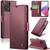 Samsung Galaxy A53 CaseMe 023 Butterfly Buckle Litchi Texture RFID Anti-theft Leather Phone Case - Wine Red