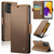 Samsung Galaxy A72 CaseMe 023 Butterfly Buckle Litchi Texture RFID Anti-theft Leather Phone Case - Brown