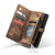 Samsung Galaxy Note10 CaseMe-008 Detachable Multifunctional Flip Leather Phone Case - Brown