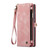 Samsung Galaxy Note10 CaseMe-008 Detachable Multifunctional Flip Leather Phone Case - Pink