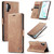 CaseMe-013 Multifunctional Horizontal Flip Leather Case with Card Slot & Holder & Wallet Galaxy Note 10+ - Brown