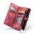 CSamsung Galaxy Note10+ CaseMe-008 Detachable Multifunctional Flip Leather Phone Case - Red