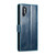 Samsung Galaxy Note10+ CaseMe 003 Crazy Horse Texture Leather Phone Case - Blue