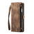 Samsung Galaxy Note10+ CaseMe-008 Detachable Multifunctional Flip Leather Phone Case - Brown