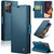 Samsung Galaxy Note20 Ultra CaseMe 023 Butterfly Buckle Litchi Texture RFID Anti-theft Leather Phone Case - Blue