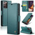 Samsung Galaxy Note20 Ultra CaseMe 023 Butterfly Buckle Litchi Texture RFID Anti-theft Leather Phone Case - Pearly Blue