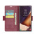 Samsung Galaxy Note20 Ultra CaseMe 023 Butterfly Buckle Litchi Texture RFID Anti-theft Leather Phone Case - Wine Red