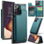 Samsung Galaxy Note20 Ultra CaseMe C22 Card Slots Holder RFID Anti-theft Phone Case - Blue Green