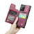 Samsung Galaxy Note20 Ultra CaseMe C22 Card Slots Holder RFID Anti-theft Phone Case - Wine Red