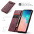 CaseMe-013 Multifunctional Retro Frosted Horizontal Flip Leather Case Galaxy S10, with Card Slot & Holder & Wallet  - Wine Red