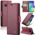 Samsung Galaxy S10+ CaseMe 023 Butterfly Buckle Litchi Texture RFID Anti-theft Leather Phone Case - Wine Red