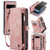 Samsung Galaxy S10+ CaseMe-008 Detachable Multifunctional Flip Leather Phone Case - Pink