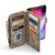 Samsung Galaxy S10+ CaseMe-C30 PU + TPU Multifunctional Horizontal Flip Leather Case with Holder & Card Slot & Wallet & Zipper Pocket - Brown