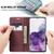 Galaxy S20 CaseMe Multifunctional Horizontal Flip Leather Case, with Card Slot & Holder & Wallet - Wine Red