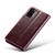 Samsung Galaxy S20 CaseMe 003 Crazy Horse Texture Leather Phone Case - Wine Red