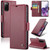 Samsung Galaxy S20 CaseMe 023 Butterfly Buckle Litchi Texture RFID Anti-theft Leather Phone Case - Wine Red