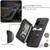 Samsung Galaxy S20 CaseMe C20 Multifunctional PC + TPU Protective Case with Holder & Card Slot & Wallet - Black