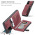 Samsung Galaxy S20 CaseMe C20 Multifunctional PC + TPU Protective Case with Holder & Card Slot & Wallet - Dark Red