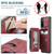 Samsung Galaxy S20 CaseMe C20 Multifunctional PC + TPU Protective Case with Holder & Card Slot & Wallet - Dark Red