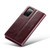 Samsung Galaxy S20 FE CaseMe 003 Crazy Horse Texture Leather Phone Case - Wine Red