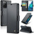 Samsung Galaxy S20 FE CaseMe 023 Butterfly Buckle Litchi Texture RFID Anti-theft Leather Phone Case - Black