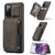 Samsung Galaxy S20 FE CaseMe C20 Multifunctional PC + TPU Protective Case with Holder & Card Slot & Wallet - Dark Coffee