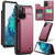 Samsung Galaxy S20 FE CaseMe C22 Card Slots Holder RFID Anti-theft Phone Case - Wine Red