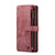 Samsung Galaxy S20 FE CaseMe-C30 PU + TPU Multifunctional Horizontal Flip Leather Case with Holder & Card Slot & Wallet & Zipper Pocket - Red